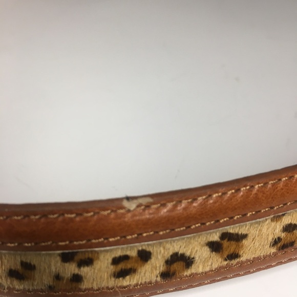 Terry Stacks Leopard Calf Hair Turtle Buckle Belt size XL - Picture 8 of 16